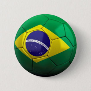 ブラジルのサッカーボタン 缶バッジ