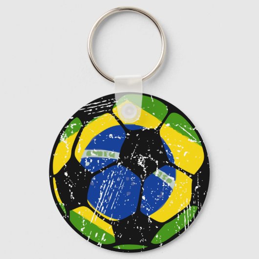 ブラジルのサッカーボールキーチェーン キーホルダー (正面)