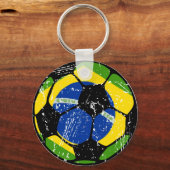 ブラジルのサッカーボールキーチェーン キーホルダー (正面)