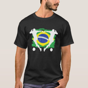 ブラジルのサッカーボール国旗のジャージーの衣装ブラジルF Tシャツ