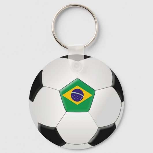 ブラジルのサッカーボール キーホルダー (正面)