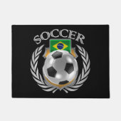 ブラジルのサッカー2016ファンのギア ドアマット (正面)