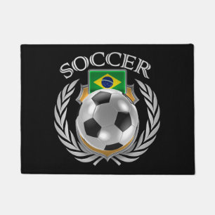 ブラジルのサッカー2016ファンのギア ドアマット
