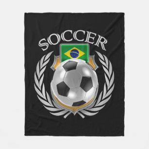 ブラジルのサッカー2016ファンのギア フリースブランケット