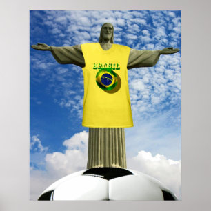 ブラジルのサッカー・ブラジルの受賞者2014年サッカー ポスター