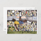 ブラジルのサッカー ポストカード (正面/裏面)