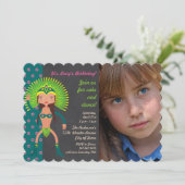 ブラジルのサンバ誕生日パーティーの写真の招待状 招待状 (スタンド正面)