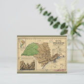 ブラジルのサンパウロの地図（1886年） ポストカード (スタンド正面)