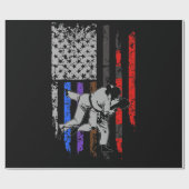 ブラジルのジウジツスターズ&ストライプズランクBJJ国旗 ラッピングペーパー (フラット)