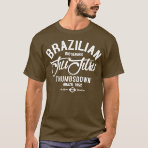 ブラジルのジウジツホワイト文字 Tシャツ