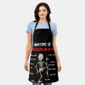 ブラジルのジウジツBJJ骨格の解剖学 エプロン (着用した状態)