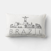 ブラジルのスカイラインランバー枕 ランバークッション (裏面)