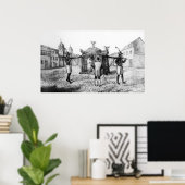 ブラジルのセダン椅子と物乞い ポスター (ホームオフィス)