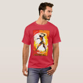 ブラジルのダイナミックモダンなカポエイラ抽象芸術アート Tシャツ (正面フル)
