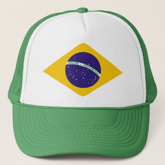 ブラジルのダイヤモンド-ブラジルの旗の紋章 キャップ (正面)