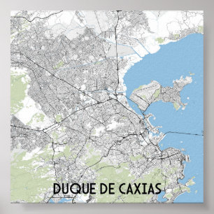 ブラジルのダケ・デ・カシアスの地図 ポスター