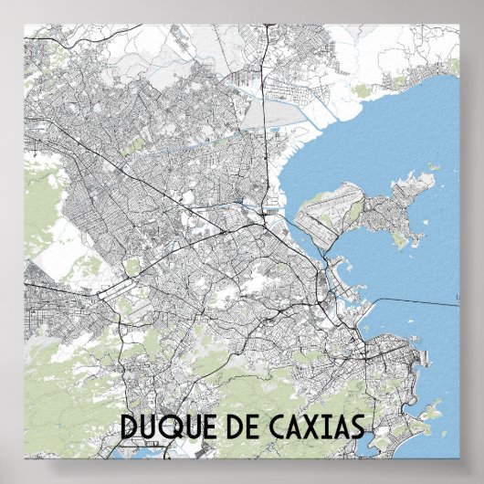 ブラジルのダケ・デ・カシアスの地図 ポスター (正面)