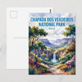 ブラジルのチャパーダ・ドス・ヴェアデイロス国立公園 ポストカード (正面/裏面)