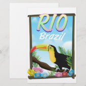 ブラジルのトカン島の旅行ポスター 便箋 (正面/裏面)