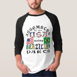 ブラジルのパーツを使用して米国で組み立てメンズ Tシャツ