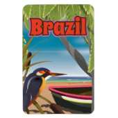 ブラジルのビーチポストカード旅行の印刷 マグネット (縦)