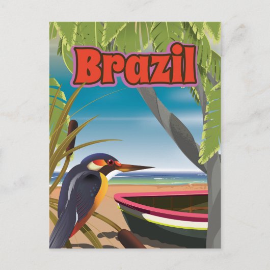 ブラジルのビーチ ポストカード 旅行の印刷 (正面)
