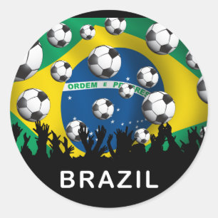ブラジルのフットボール ラウンドシール