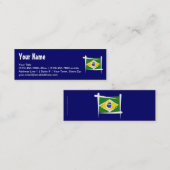 ブラジルのブラシの旗 スキニー名刺 (正面/裏面)