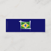 ブラジルのブラシの旗 スキニー名刺 (裏面)