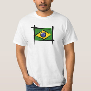 ブラジルのブラシの旗 Tシャツ