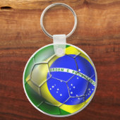 ブラジルのブラジルサッカー世界サッカー キーホルダー (正面)