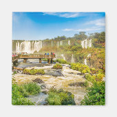 ブラジルのボーダーからの悪魔の喉の滝 マグネット (正面)