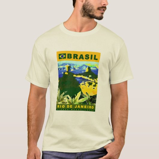 ブラジルのポスターデザイン Tシャツ (正面)