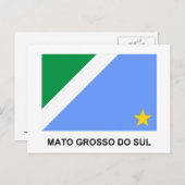 ブラジルのマトグロッソドスル州旗 ポストカード (正面/裏面)