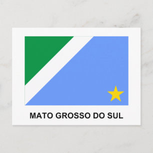 ブラジルのマトグロッソドスル州旗 ポストカード