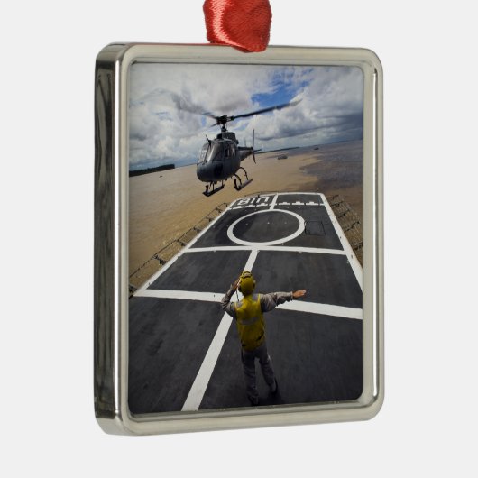 ブラジルのユーロコッパーが着陸の準備をする メタルオーナメント (右)