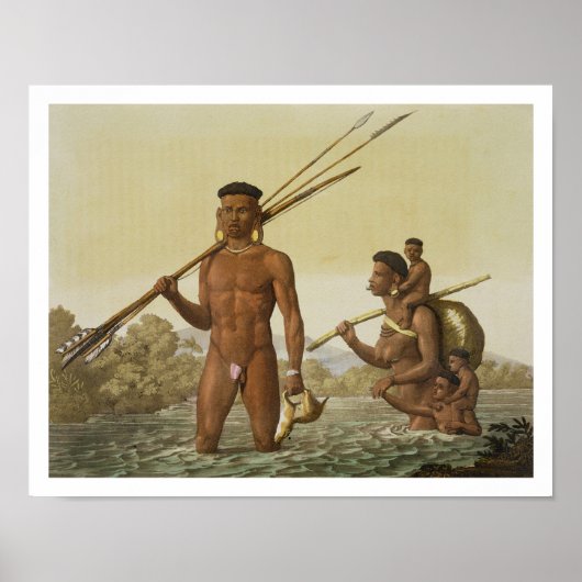 ブラジルのリオグランデ州ボトキュドスの家族は、ルコスから ポスター (正面)