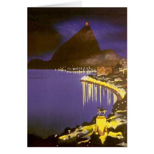 ブラジルのリオデジャネイロで夜のヴィンテージビーチ (正面)