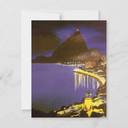 ブラジルのリオデジャネイロで夜のヴィンテージビーチ (正面)