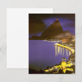 ブラジルのリオデジャネイロで夜のヴィンテージビーチ (正面/裏面)