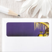 ブラジルのリオデジャネイロで夜のヴィンテージビーチ ラベル (インサイチュ)