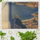 ブラジルのリオデジャネイロのキリスト・ザ・リデエマー像 キッチンタオル (折り畳み)