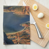 ブラジルのリオデジャネイロのキリスト・ザ・リデエマー像 キッチンタオル (四つ折り)