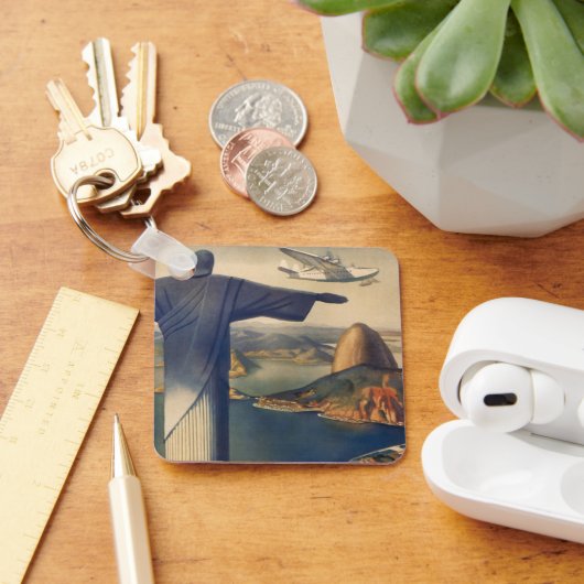 ブラジルのリオデジャネイロのキリスト・ザ・リデエマー像 キーホルダー (デスク)