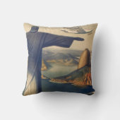 ブラジルのリオデジャネイロのキリスト・ザ・リデエマー像 クッション (裏面)