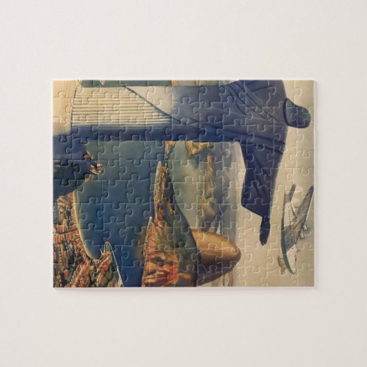 ブラジルのリオデジャネイロのキリスト・ザ・リデエマー像 ジグソーパズル (横)