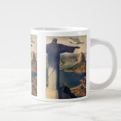 ブラジルのリオデジャネイロのキリスト・ザ・リデエマー像 ジャンボコーヒーマグカップ (右)