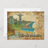 ブラジルのリオデジャネイロ旅行はがき ポストカード (正面/裏面)