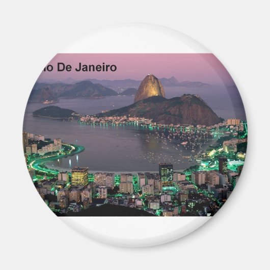 ブラジルのリオデジャネイロ砂糖大山（英国） マグネット (正面)