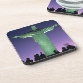 ブラジルのリオデジャネイロ。〜のキリスト像 コースター (左側)